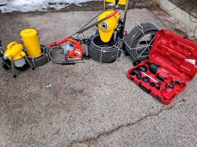 Professional drain cleaning equipment